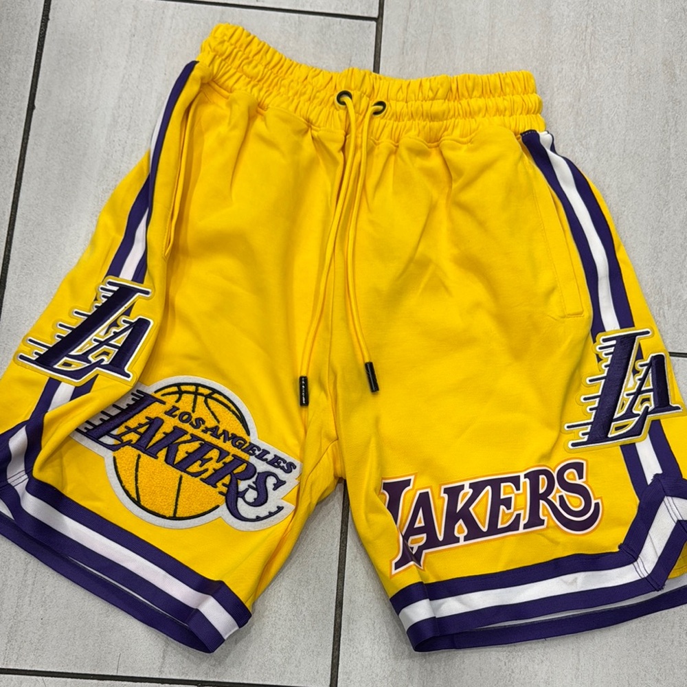 Lakers Yellow and Purple Men's Shorts